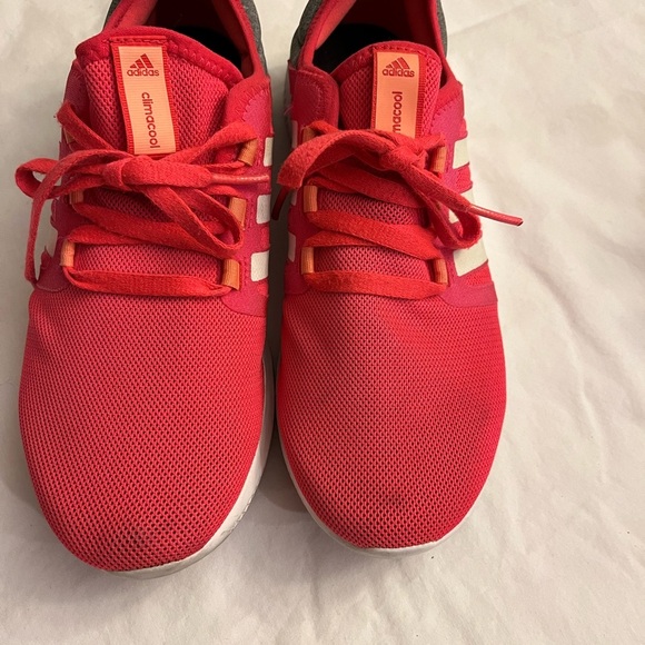 Adidas Pink Sneakers with White Stripes size 10 - Picture 2 of 5